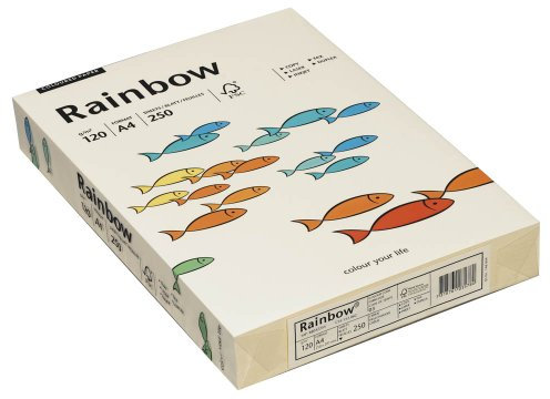 Papyrus 88042254 Drucker-/Kopierpapier farbig: Rainbow 120 g/m² DIN-A4, 250 Blatt Buntpapier hellchamois (Hellbeige)