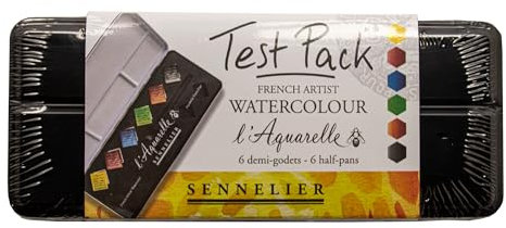 Sennelier Aquarellfarben Metall Tin Von 6 1/2 Näpfchens Intro Set