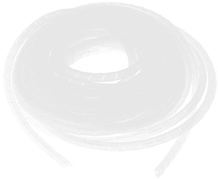 sourcing map 8mm x 15M Spiral Kabelspirale Kabelschlauch Spiralband Schutz Schlauch weiß de DE de