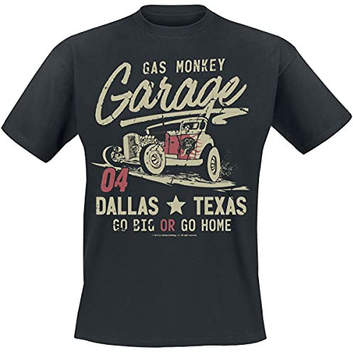 Gas Monkey Garage Go Big Or Go Home T-Shirt- Gr. M, Schwarz