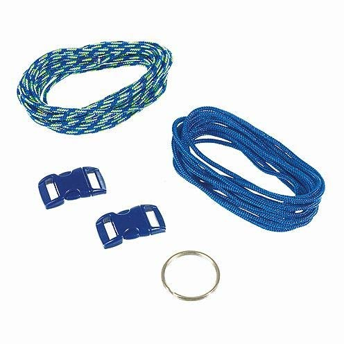 efco Sortiert Paracord Seil Starter Kit, Polyester Blend, blau/hellgrün/weiß, 2 mm x 2 m