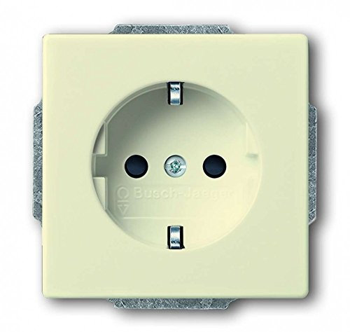 Busch-Jaeger 20 EUC-82 SCHUKO Steckdosen-Einsatz Elfenbeinweiß Plattform 63 2CKA002011A3721