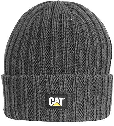 Caterpillar Herren Rib Watch Cap Cat Strickm tze Grob, Graphit, Einheitsgröße EU
