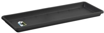 Elho Barcelona Balconnière Soucoupe 90 - Soucoupe pour Balcon & Extérieur - Ø 85.3 x H 2.8 cm - Noir/Anthracite