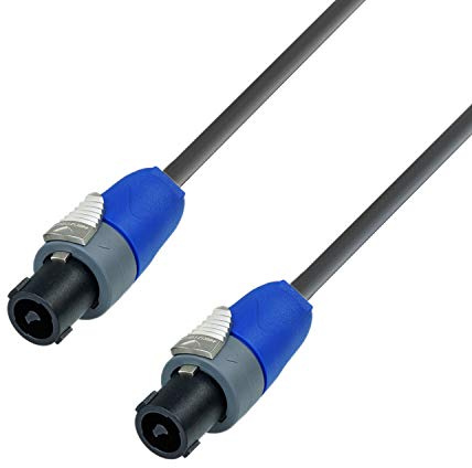 Adam Hall Cables 5 STAR 2.5 SPEAKON 2m - Lautsprecherkabel, Neutrik 4-Pol Lautsprechersteckverbinder auf 4-Pol Lautsprechersteckverbinder, schwarz, 2m