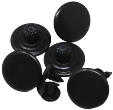 BIG-SAM Metallknöpfe/Jeansknöpfe - Ø 17mm - Schwarz - 5/10 / 25 oder 50 Stück - Nähfrei mit Anleitung! (5)
