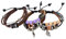 Morella Damen Lederarmband Set bestehend aus 3 Armbändern mit Anhängern und Verziehrungen
