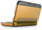 TNP Gehäuse Kompatibel mit NEUEM Nintendo 3DS XL LL 2015, Gold - Kunststoff + Aluminium-Ganzkörperschutz-Schutzhülle für Hartschalen-Hautgehäuse Neues modifiziertes Design ohne Scharnier