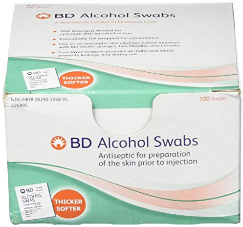 BD Regular Alcohol Swabs, 100 ct