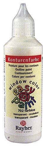 Rayher 38710702 Konturenfarbe easy paint , Flasche 80 ml, farblos