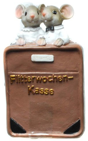 Spardose Flitterwochen-Kasse mit Brautpaar Mäuse