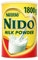 Nido Instant Full Cream Milk Powder, Substitute for Fresh Milk, for Tea & Coffee 1.8kg Tin