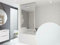 Store de douche semi-cassette en PEVA Milky Stone 180 x 240 cm