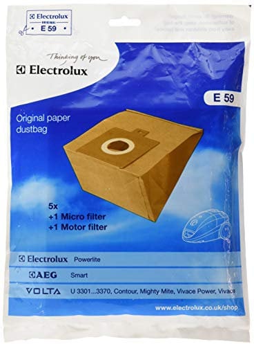 Electrolux, E 59, Sacchetti per aspirapolvere PowerLite Z3318-3319 - AEG Smart 485, ricambi originali