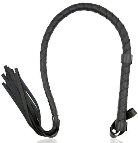 Exotic Whip Peitsche für Sklaven 85cm Kunstleder Sex Peitsche für die Frau BDSM Peitsche Flogger für Sex Sadomaso Sexspielzeug für Paare Strapazierfähiger ABS-Griff peitschen erotik-spiel FOPS B21-6