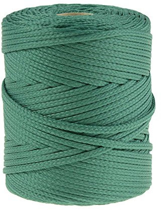 100m Polyester-Schnur Kordel 4mm, PES Kordel Flechtschnur, Polyesterkordel, Farbe:seegrün