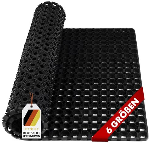 etm Ringgummimatte OctoDoor 16mm - 60 x 80 cm für den Außen- und Eingangsbereich - Gummimatte, Schmutzfangmatte, Türvorleger