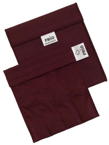 Frio - Bolsa isotérmica para mantener insulina, color granate, 14 x 15 cm