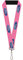 Buckle-Down Unisex-Erwachsene Schlüsselband – 2,5 cm – Ford Oval W/Text Pink Repeat Schlüsselanhänger, Mehrfarbig, Einheitsgröße