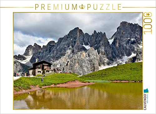 CALVENDO Puzzle Baita Segantini vor Punta Rolle | 1000 Teile Lege-Größe 64 x 48 cm Foto-Puzzle für glückliche Stunden
