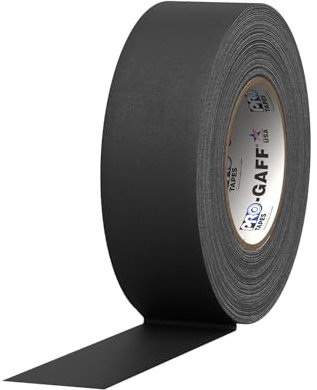 ProTapes 840178015730 Pro Gaff Premium Reinigungstuch matt Gaffers Tape mit Gummi Kleber, 5,1 cm Breite, 11 Mil Dick, 55 YD. Länge, Schwarz
