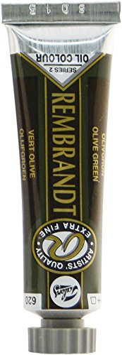 Rembrandt Oil Colour - Olive Vert 620 - Professional Artist Quality - Extra-Fine Pigments - 15 ml Tube - Superior Lightfastness & Vibrancy - Buttery Consistency - Made in Netherlands