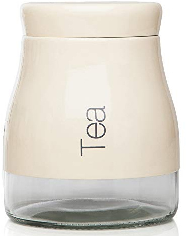 sabichi Tea Jar, Glass, Cream