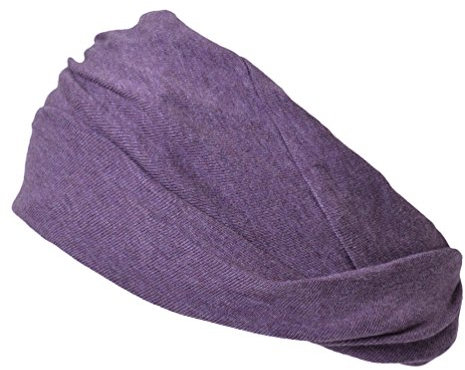 CHARM Bio Baumwolle Stirnband Damen - Yoga Haar Band Headband Made In Japan Lila