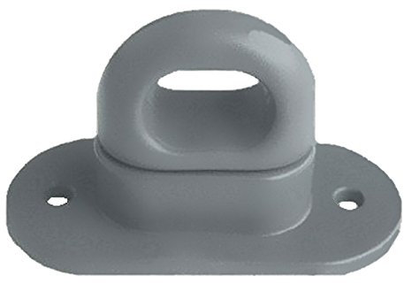 FKAnhängerteile 10 Stück Drehverschluss für Ovalösen, Kunststoff, 42x22mm, Hellgrau