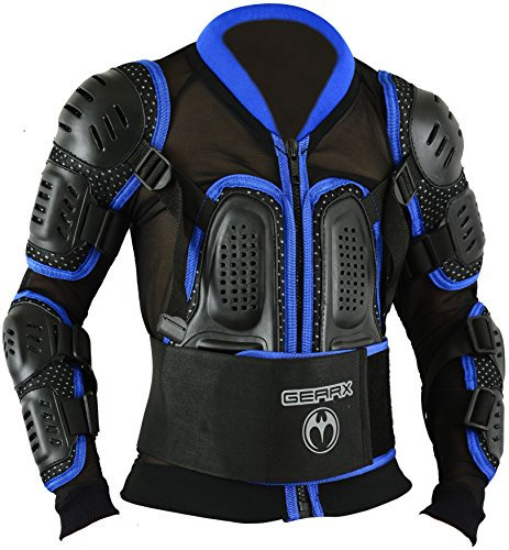 GearX Chaqueta Protectora para niños para Ciclismo, Motocross, Todoterreno, Motocross, Paintball, Quad, Patinaje, Escalada al Aire Libre