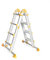 Drabest Telescopic Multi-Purpose Folding Aluminium Ladder 4X4 Rung 3.71m