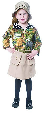 Dress Up America 514-S Süßes Safari-Mädchen-Kostüm, Mehrfarbig, Größe 4-6 Jahre (Taille: 71-76 Höhe: 99-114 cm)