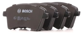 Bosch BP1222 - Brake Pads Car Front Axle - 1 Set of 4 Pads | Bosch Quality - Reduced Noise and Dust - ECE-R90 Certified - Copper-Free