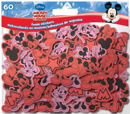 Topolino & Minnie adesivi in schiuma - 60 pezzi