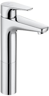 Roca A5A3790C00 Mezclador Lavabo, Caño Alto, Cuerpo Liso, Cold Start, Colección Atlas, Cromado