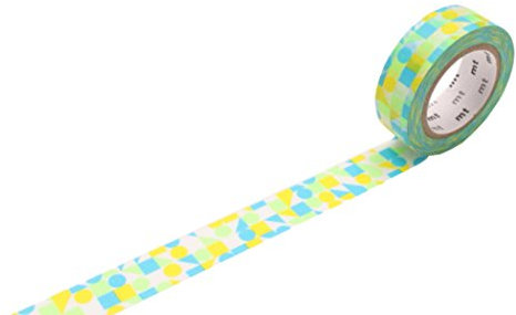 mt mt Masking TapeMaru Sankaku Shikaku Washi Masking Tape Blau