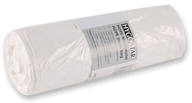 Franz Mensch HygoClean Müllbeutel Light, 65 l, weiß | HDPE, Rolle, 360 Stück, Müllsäcke, Mülltüte, stabil, reißfest, flüssigkeitsdicht, Müllsack mit Perforation