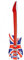 Amakando Deko Luftgitarre Rockstar Gummigitarre UK Rocker Inflatable Guitar Aufblasbare Gitarre Partydeko aufblasbar Mottoparty Musikinstrument Accessoire Party Gitarren Instrument