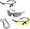 voltX 3x Constructor BIFOKALE Schutzbrille mit Lesehilfe (+3.0 Dioptrie klare, gelbe and polarisiert Scheibe) CE EN166F Sportbrille für Radler, enthält Sicherheitsband mit headstop