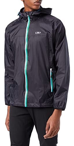 CMP - Regenjacke für Herren mit Kapuze, Anthrazit, S
