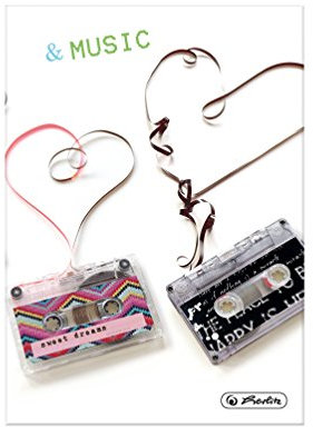 Herlitz Kladde / Notizbuch / DIN A5 / 96 Blatt / blanko / 70g/m² / Music