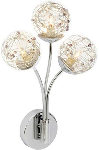 BRILLIANT Lampe Joya Wandleuchte 3flg chrom | 3x QT14, G9, 3, geeignet für Stiftsockellampen (nicht enthalten) | Für LED-Leuchtmittel geeignet