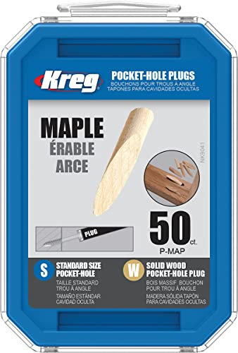 Kreg ToolP-MAPKreg Pocket Hole Plugs-50PK MAPLE WOODEN PLUGS