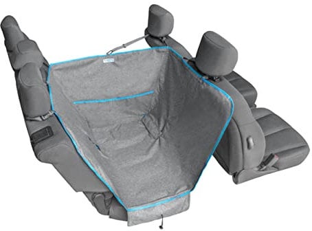 Kurgo Heather Half Hammock, Dog Car Seat Protector, Waterproof & Stain-Resistant, Secure Fit, Charcoal Grey