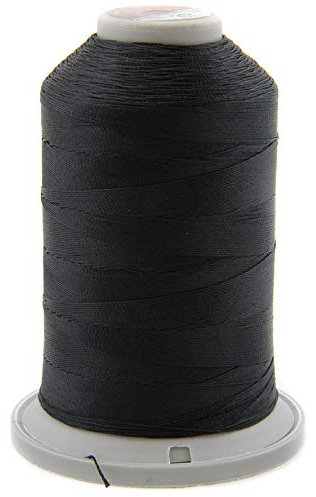 NTS Nähtechnik 1000m Nähgarn, Ledergarn 20, Farbauswahl, Filament Garn für Leder (Schwarz)