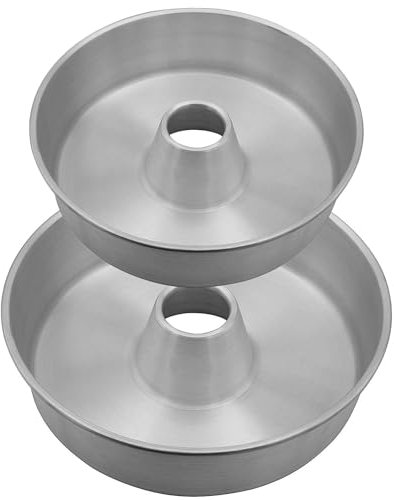 Space Home - Bizcochera de Aluminio - Molde Anillo - Molde Savarín - Set de 2 - Ø 24 y 28 cm