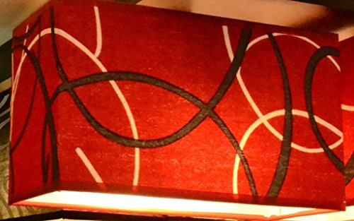 Zusatzlampenschirme Schirm Lampenschirm für die Serie Milano (Rot-Schwarz-Weiß)