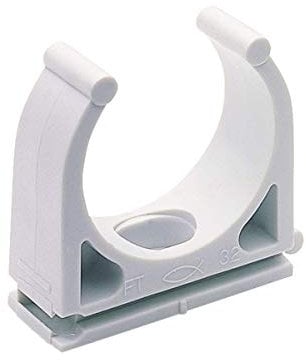 fischer - Clip Ft 25. Clip o abrazadera de pvc para la fijación de cables. (100 unidades)