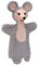 MUBRNO 24609A Maus Textilhandpuppe, Mehrfarbig