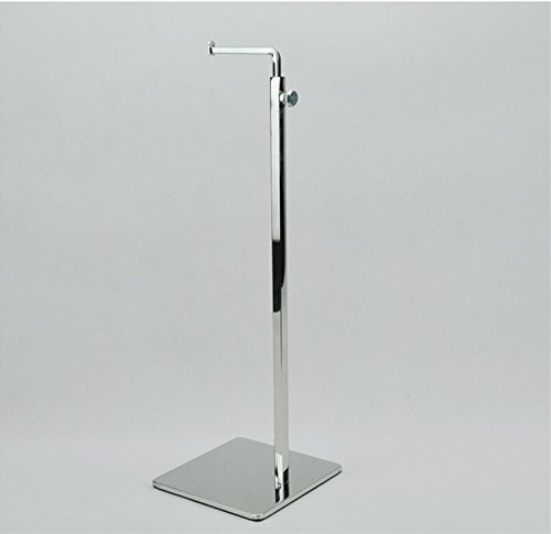 General Handtaschenständer aus Edelstahl + Eisen, Silber, 13 x 13 cm, 40 - 66 cm verstellbar